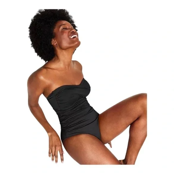 Anne Cole Twist-Front Ruched One-Piece Swimsuit NWT - Picture 6 of 6